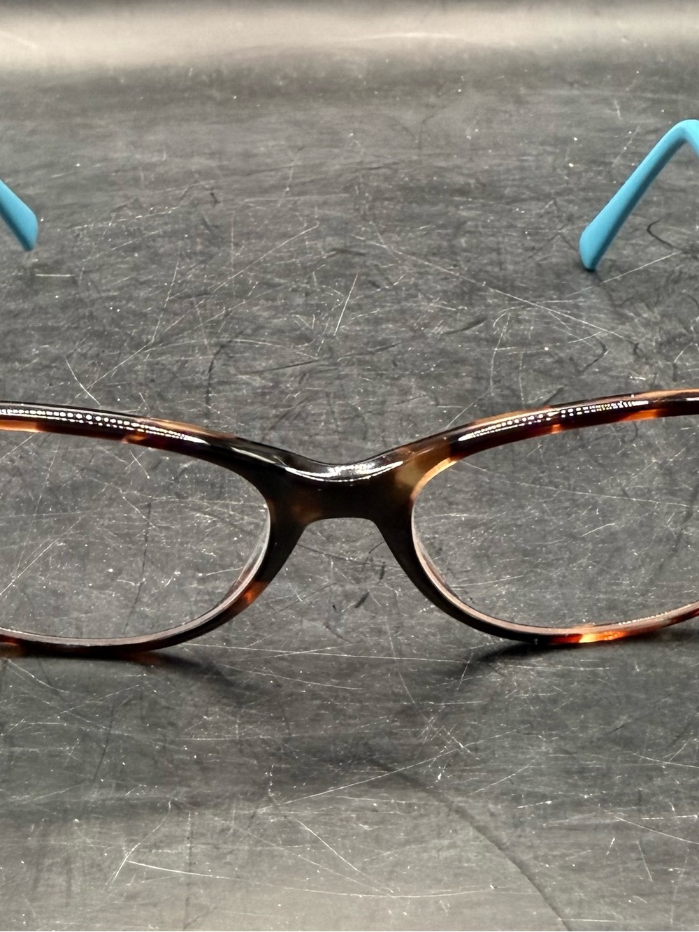 Jill Stuart Tortoise Shell Frames with Blue Temple Tips